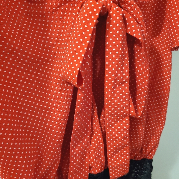 Free People - Uptown Girl Polka Dot and Lace Bodysuit - Size XS - Picture 8 of 10